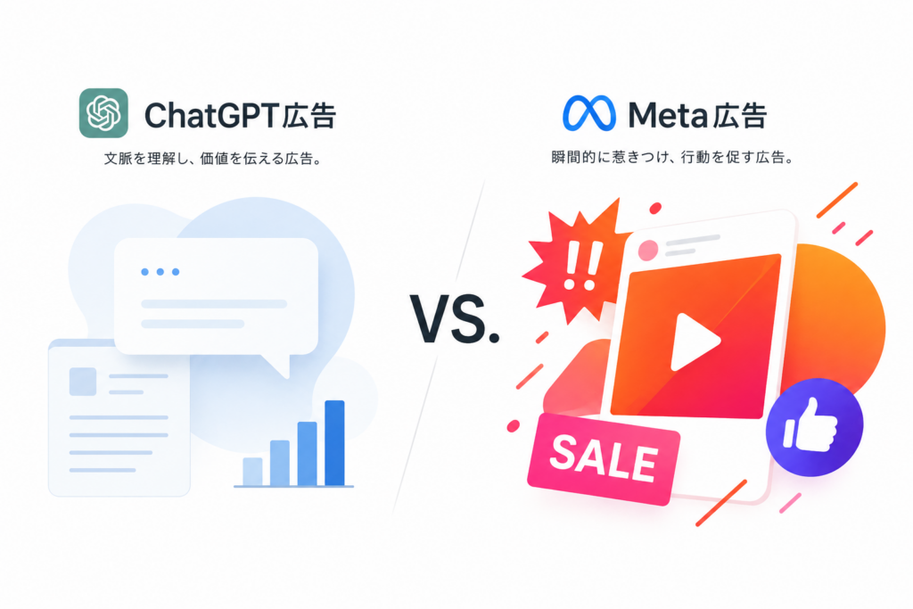 ChatGPT広告のクリエイティブはMeta広告と180度違う